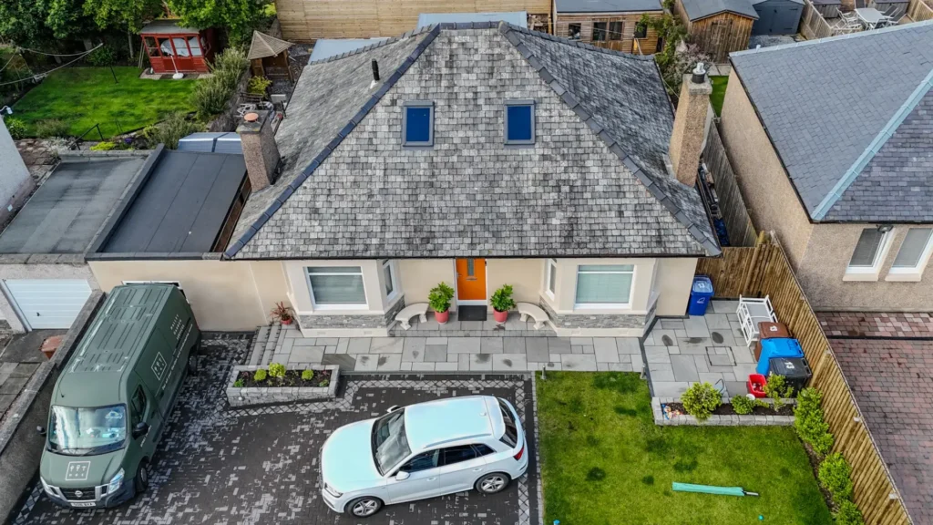 After photo of monoblock driveway installation in Loanhead