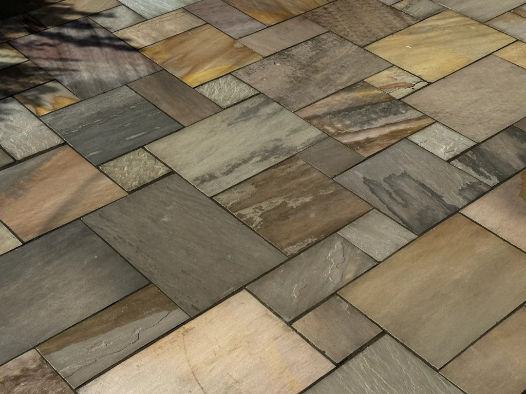 Photo of Natural Sand Stone Paving installation in Loanhead, midlothian