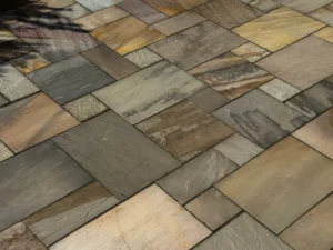 Photo of Natural Sand Stone Paving installation in Loanhead, midlothian